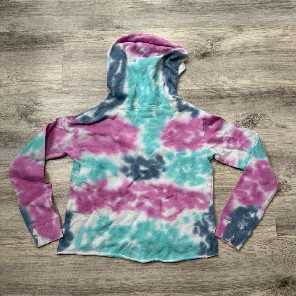 Justice Kids Girls Tie Dye Hoodie Pullover‎ Sweatshirt Trendy Casual Fashion M